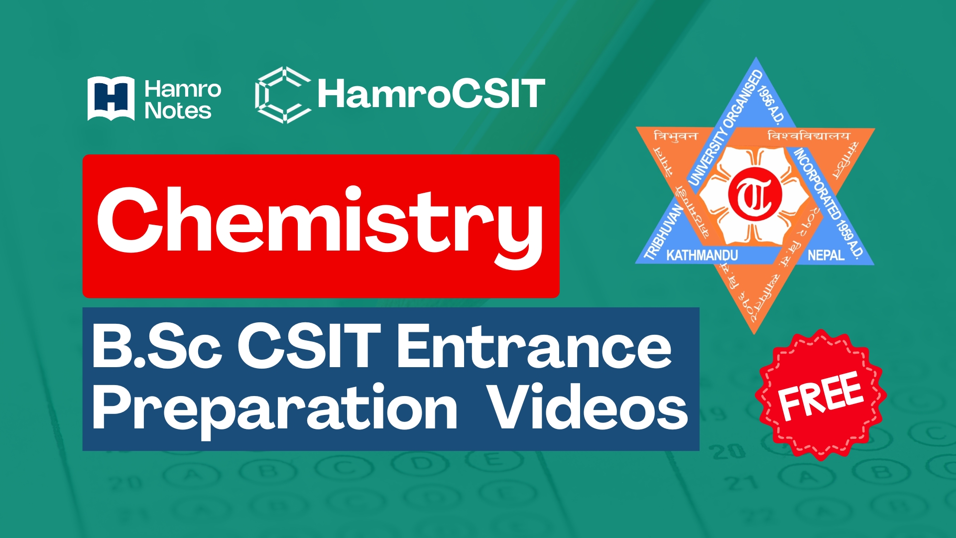 Chemistry entrance video course